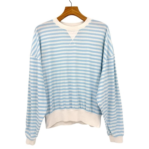 Araminta James Sweaters - Araminta James Striped Waffle Pullover Sweater Size S
